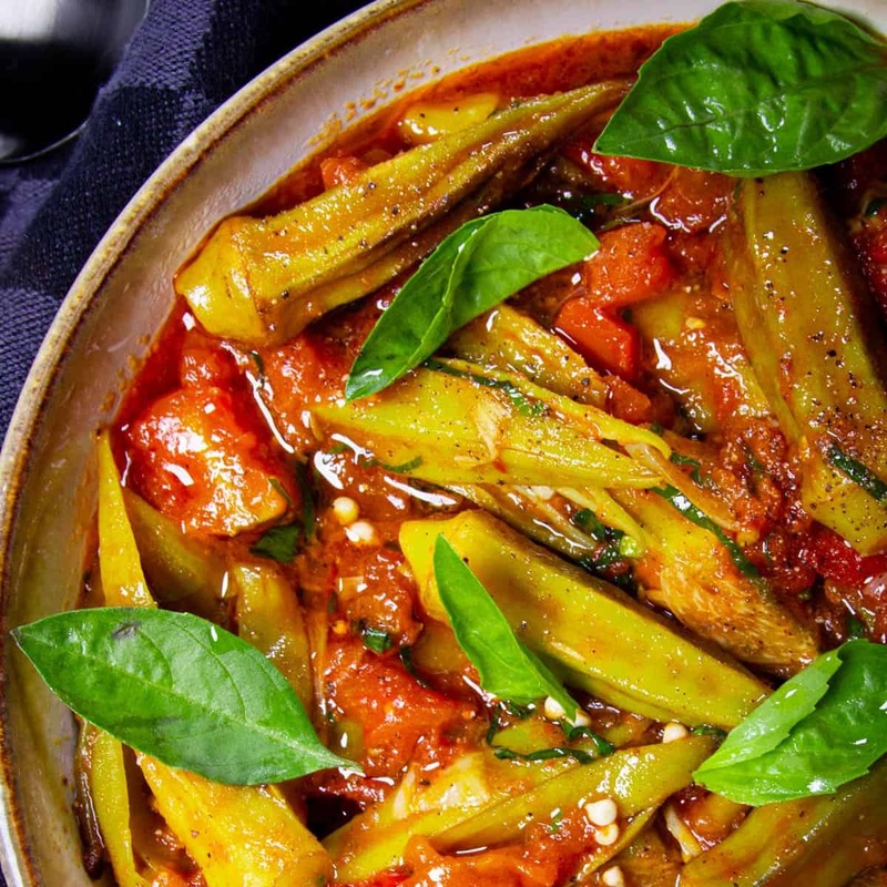خورش بامیه و هویج